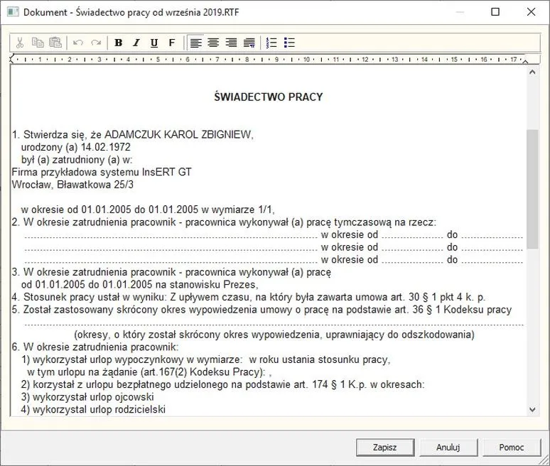Jak poprawnie złożyć korektę świadectwa pracy na odpowiednim druku?